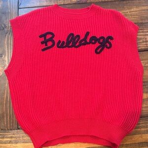 Bulldogs Red Sleeveless Sweater. Medium. Excellent condition. Worn once!